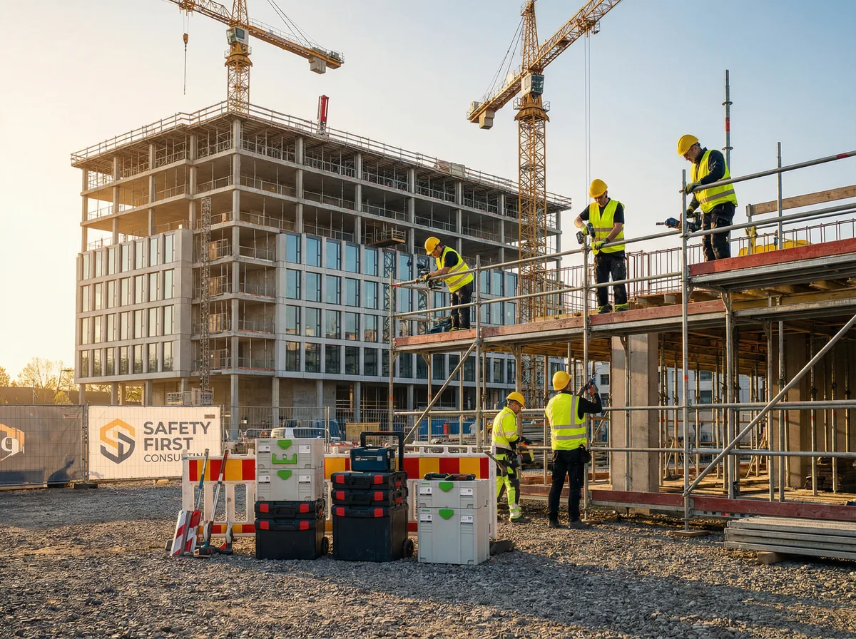 Canteiro de obras com conformidade NR-18