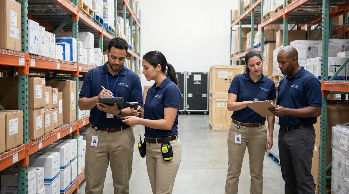 Equipe CPCON realizando inventário em hospital