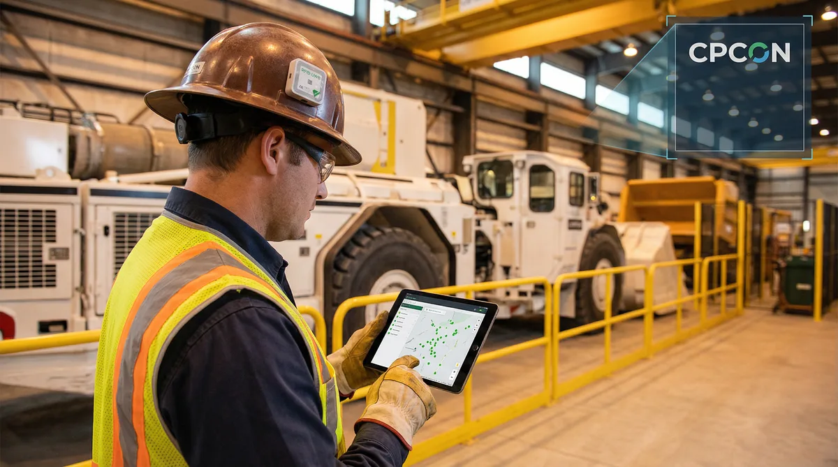 Tag RFID/UWB wearable em trabalhador industrial